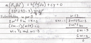 Linear First and Second Differential Equation